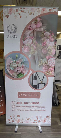 Aeris Candles and Home Decor Stand Up Banner
