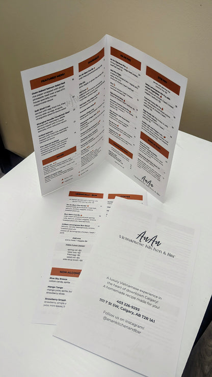 MENU BROCHURES