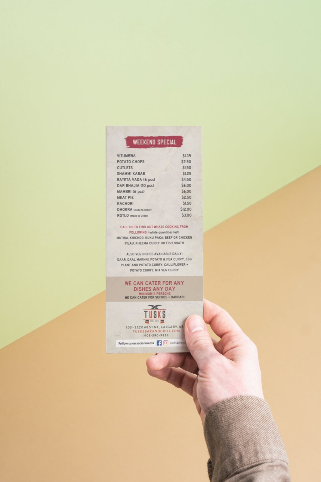 MENU FLYERS